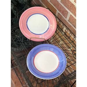 Pair Salad Plates Certified International Corp. Portugal Vtg RARE Replacement